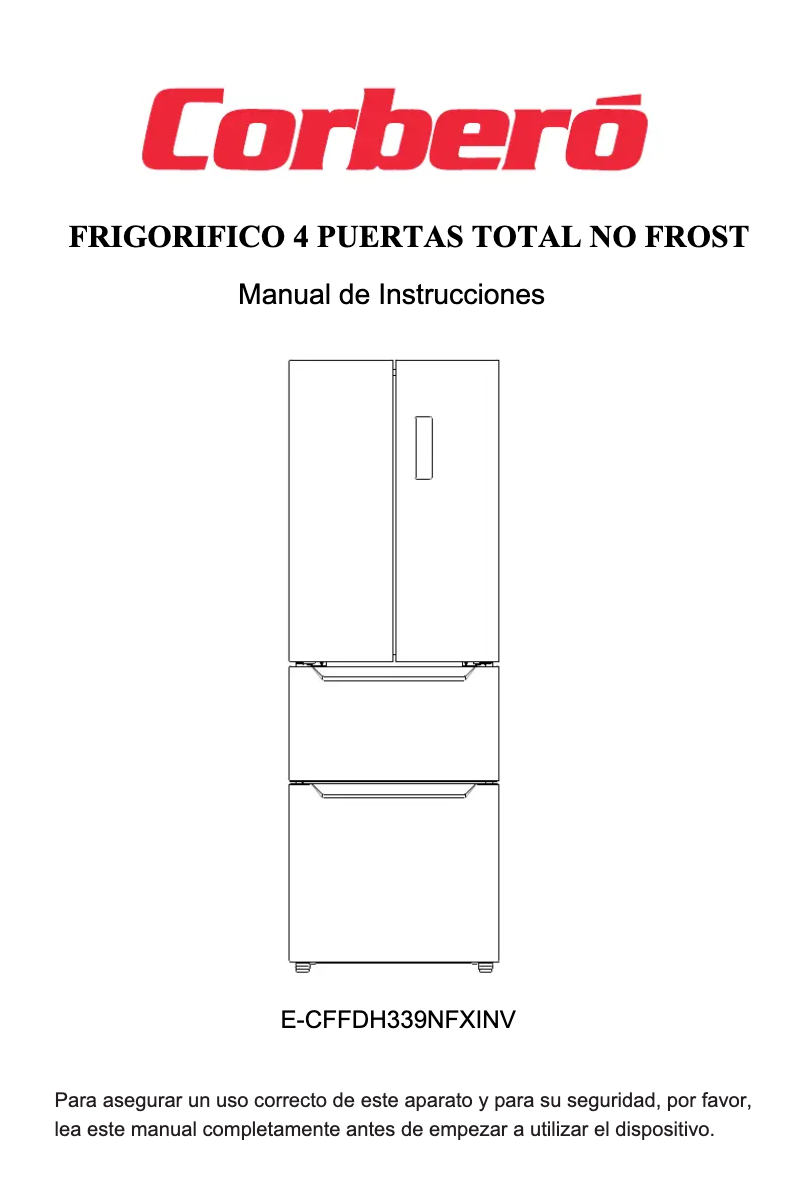 Page n°1 - Manuel utilisateur Corbero E-CFFDH339NFXINV