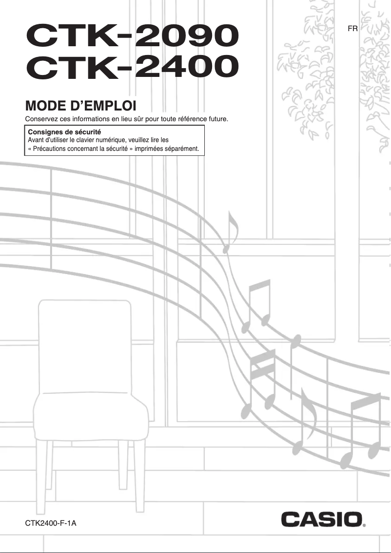 Page 1 de la notice Manuel utilisateur Casio CTK-2400