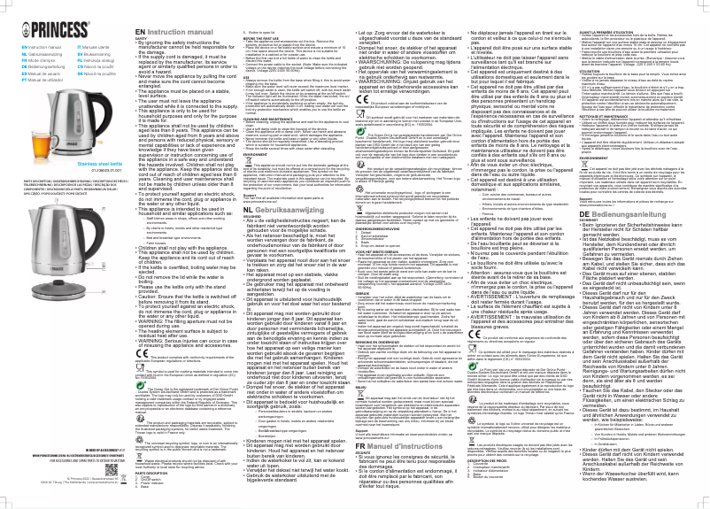 Page 1 de la notice Manuel utilisateur Princess 236023