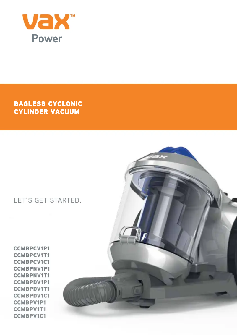 Página 1 del manual Manual de usuario Vax Power CCMBPV1C1