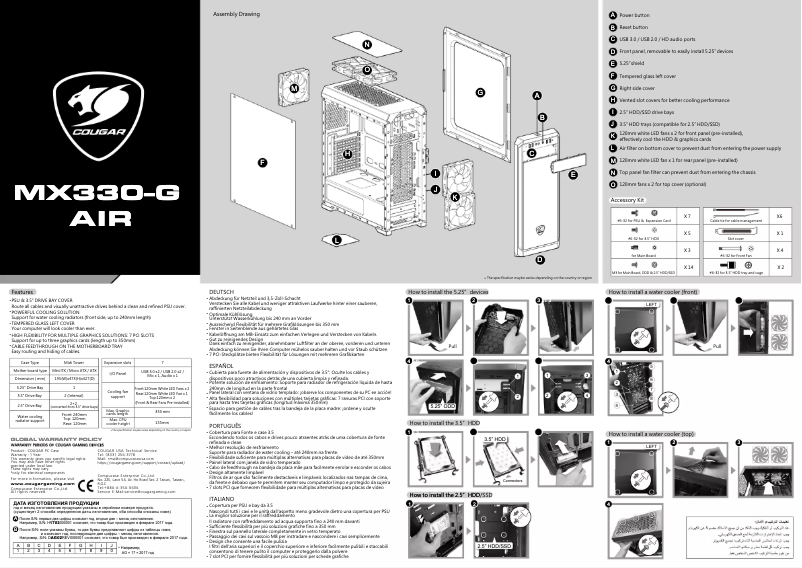 Image de la première page du manuel de l'appareil MX330-G Air