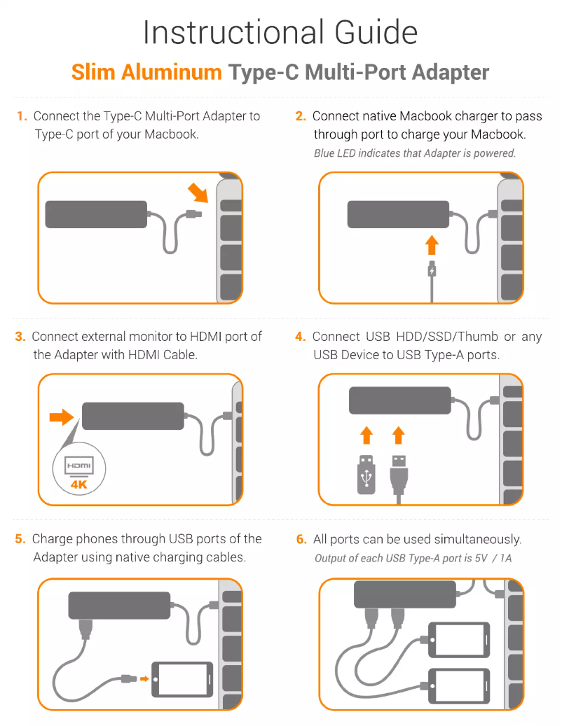 Page 1 de la notice Manuel utilisateur Satechi Slim Type C