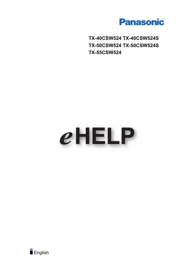 Página 1 del manual Manual de usuario Panasonic Viera TX-55CSW524