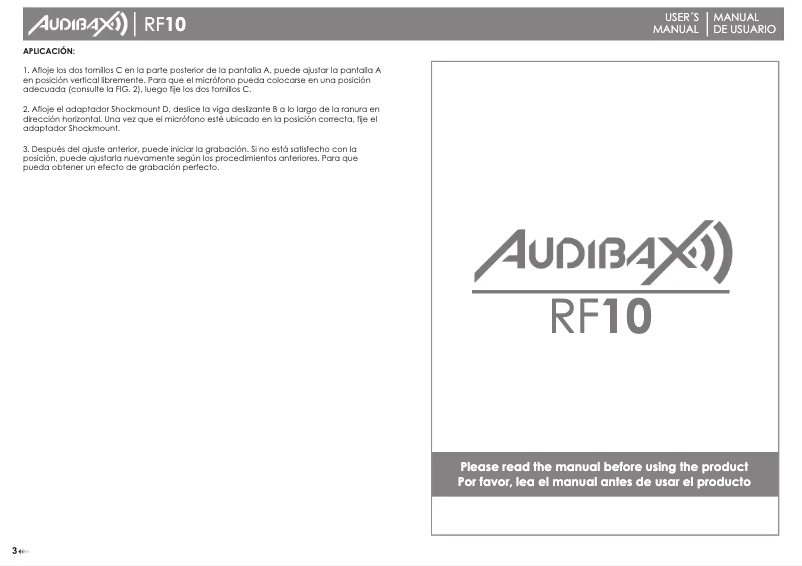 Página 1 del manual Manual de usuario Audibax RF10