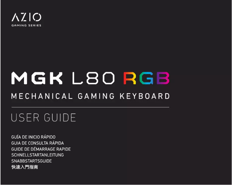 Page n°1 - Manuel utilisateur Azio MGK L80 RGB