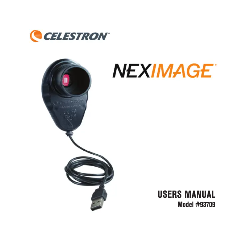 Page 1 de la notice Manuel utilisateur Celestron NexImage 93709