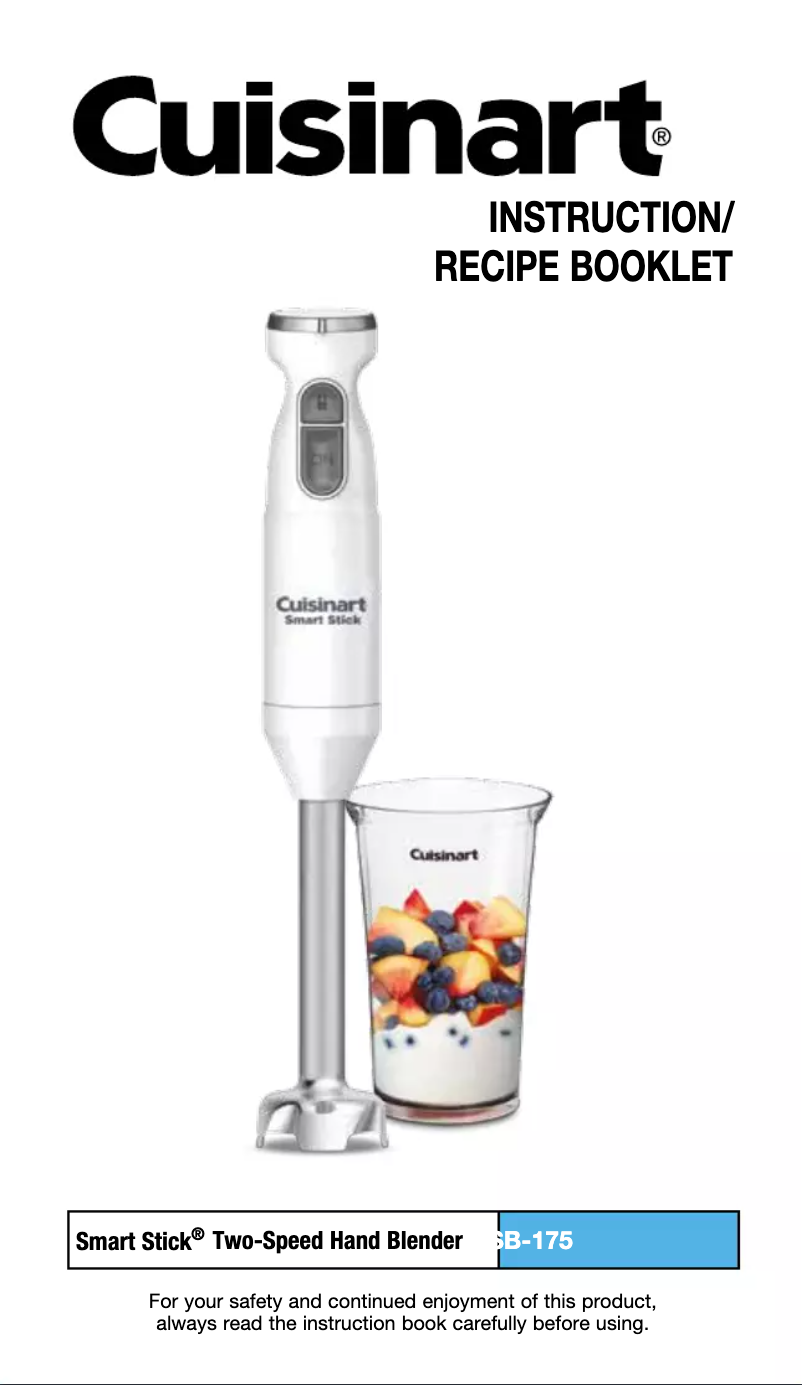Página 1 del manual Manual de usuario Cuisinart SmartStick CSB-175