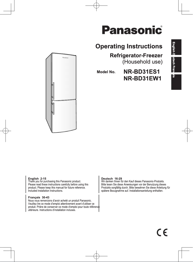 Image de la première page du manuel de l'appareil NR-BD31EW1
