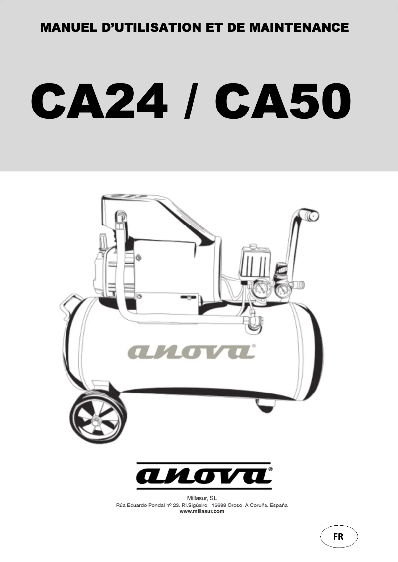Page 1 de la notice Manuel utilisateur Anova CA50