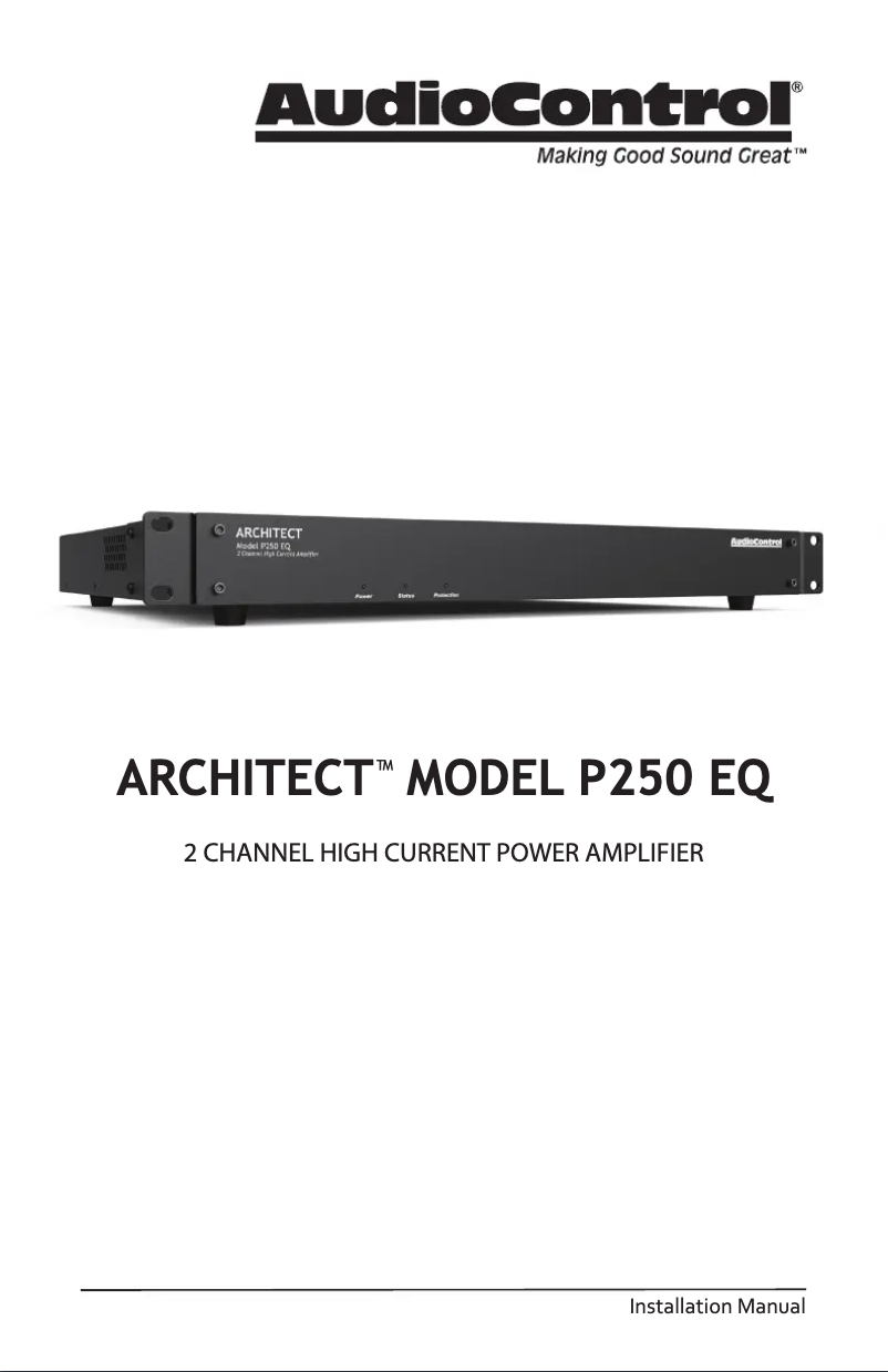 Page 1 de la notice Manuel utilisateur AudioControl Architect Model P250 EQ