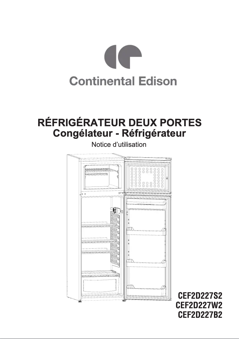 Image de la première page du manuel de l'appareil CEF2D227W2