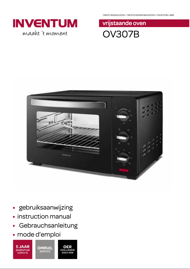 Page n°1 - Manuel utilisateur Inventum OV307B