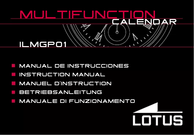 Page n°1 - Manuel utilisateur Lotus 18326