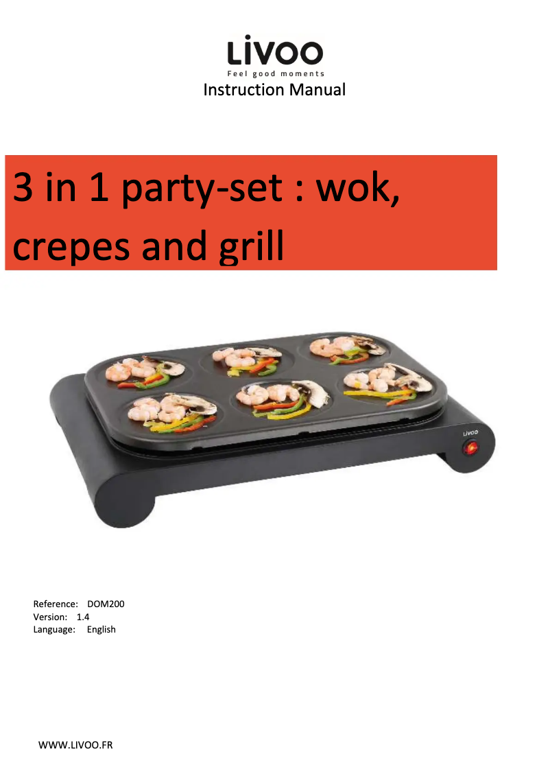 Página 1 del manual Manual de usuario Livoo DOM200