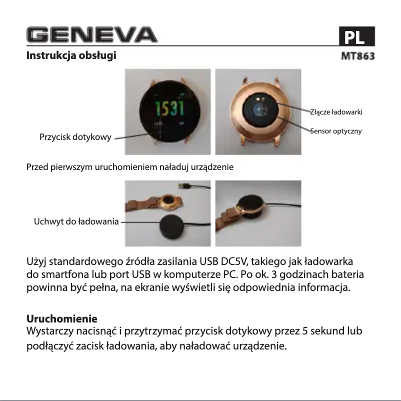 Page n°1 - Manuel utilisateur Media-Tech Active Band Geneva MT863