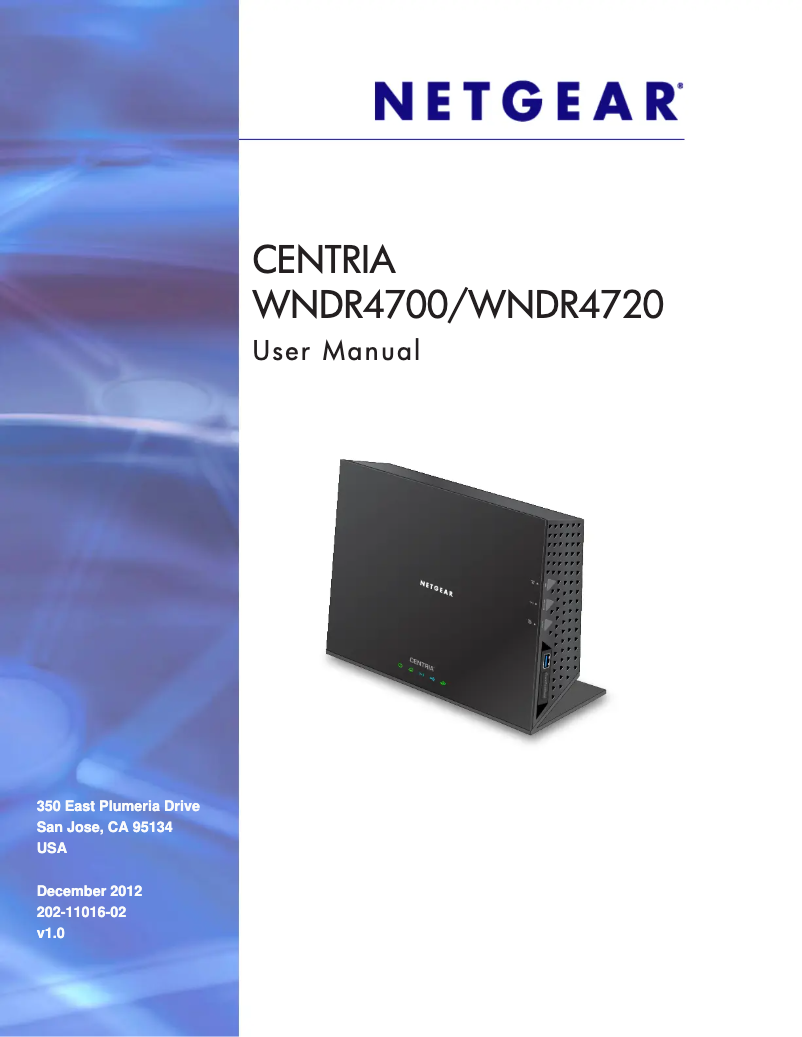Page 1 de la notice Manuel utilisateur Netgear Centria WNDR4720