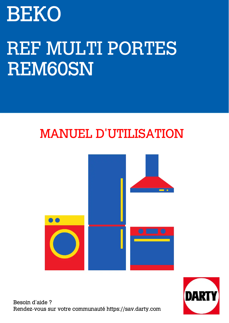 Page 1 de la notice Manuel utilisateur Beko REM60SN