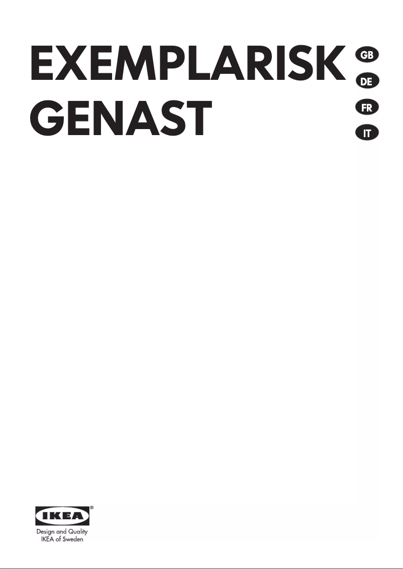 Page 1 de la notice Manuel utilisateur Ikea GENAST