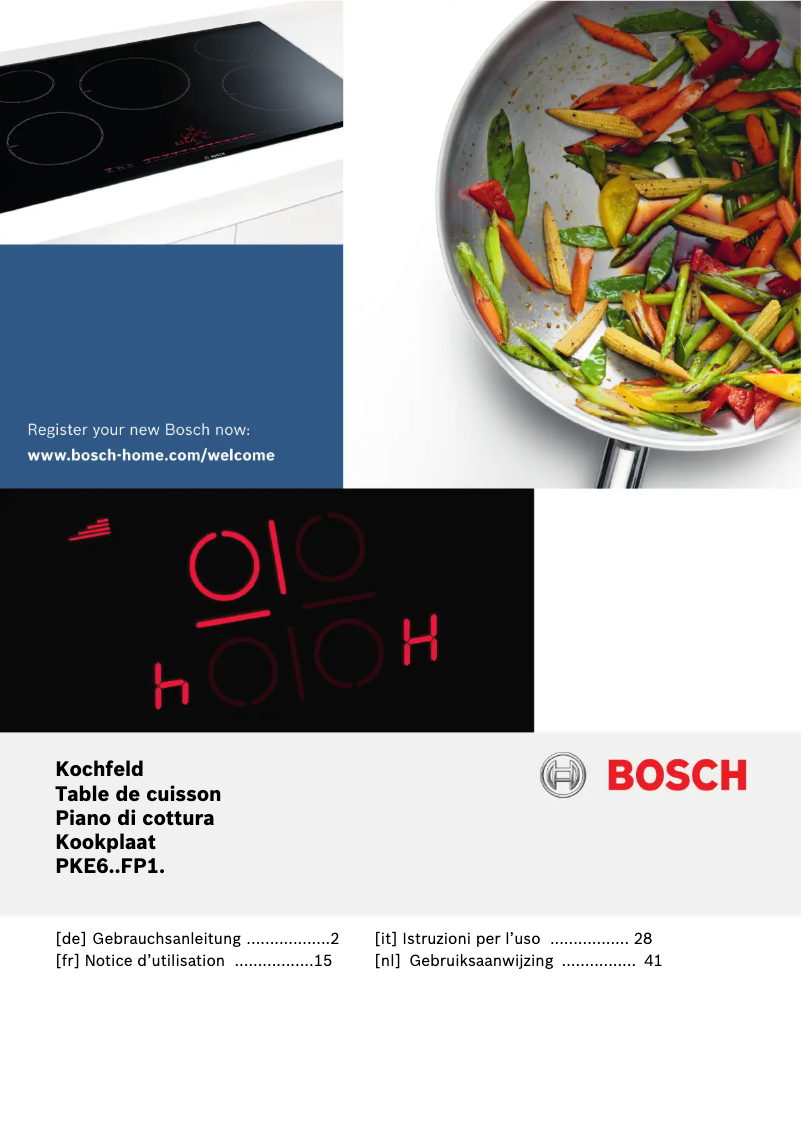Page n°1 - Manuel utilisateur Bosch PKE611FP1E