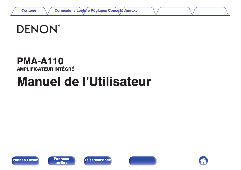 Página 1 del manual Manual de usuario Denon PMA-A110