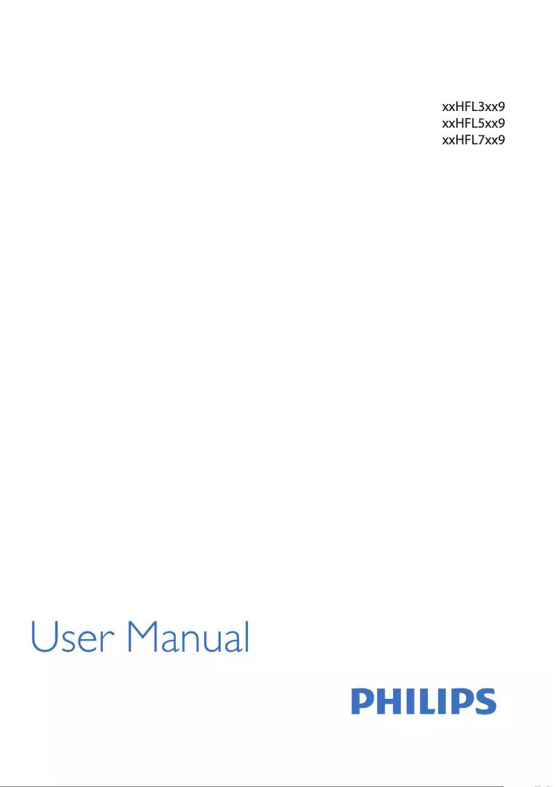 First page image of the manual for 40HFL3009D