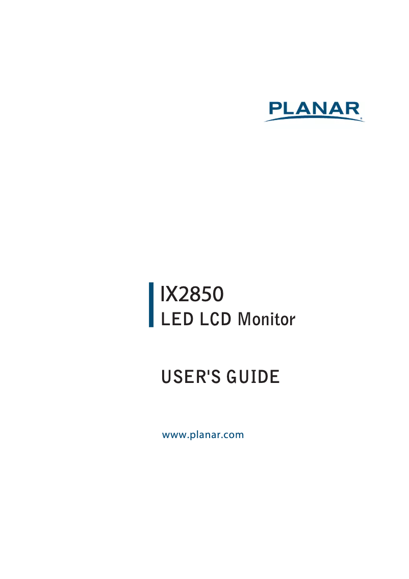 Imagen de la primera página del manual del dispositivo IX2850