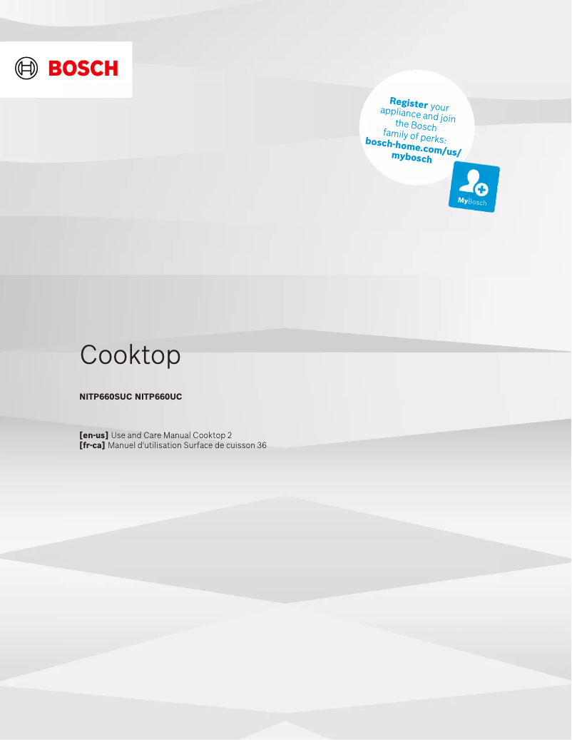 Página 1 del manual Manual de uso y mantenimiento Bosch NITP660UC