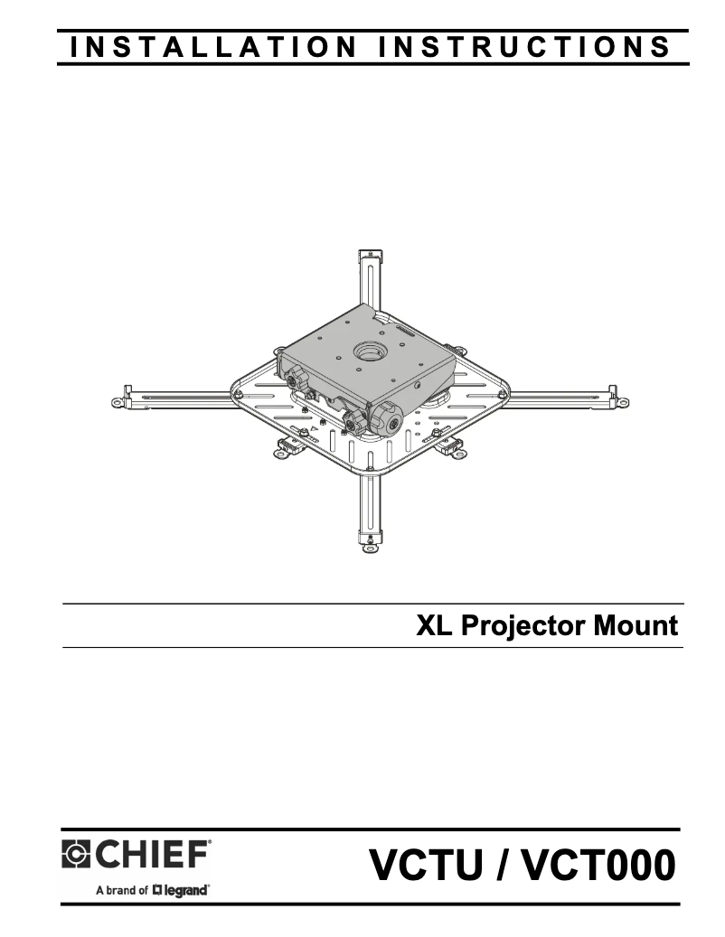 Page 1 de la notice Manuel utilisateur Chief VCTUW