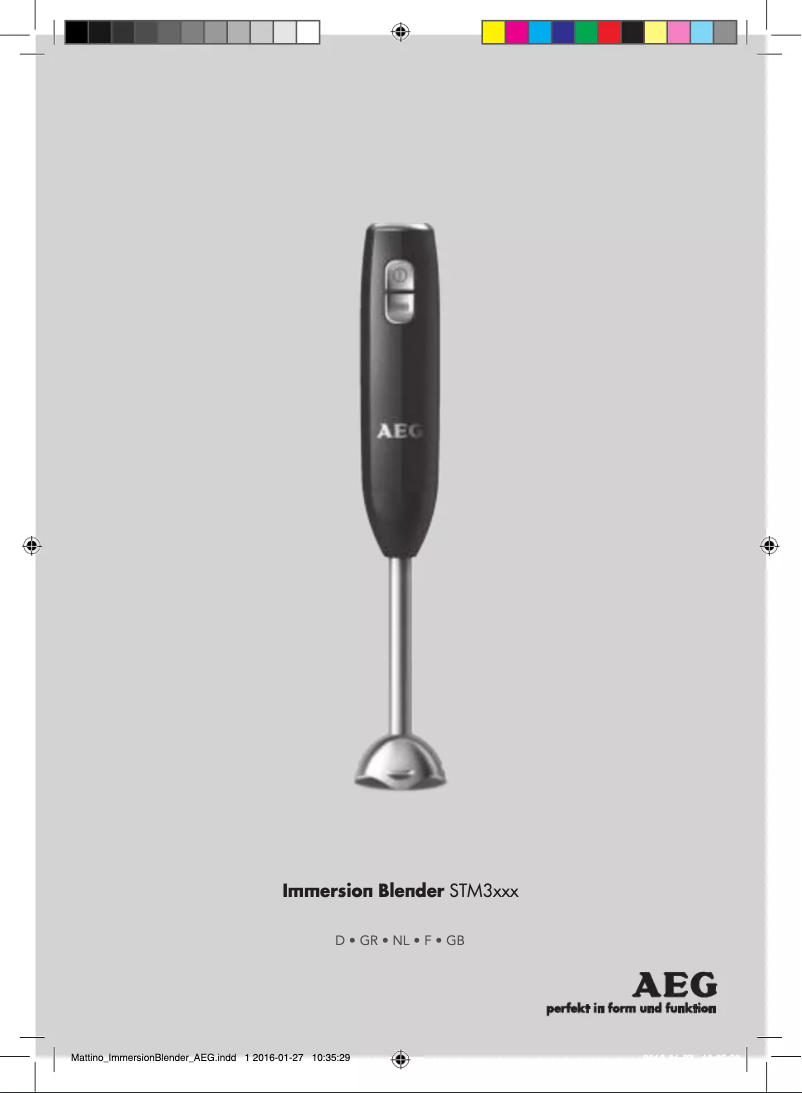 Page n°1 - Manuel utilisateur AEG STM3400