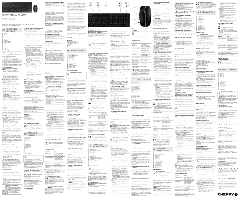 Page 1 de la notice Manuel utilisateur Cherry Stream Desktop