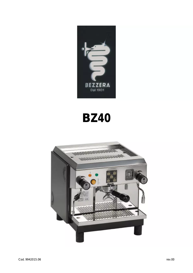 Image de la première page du manuel de l'appareil BZ40