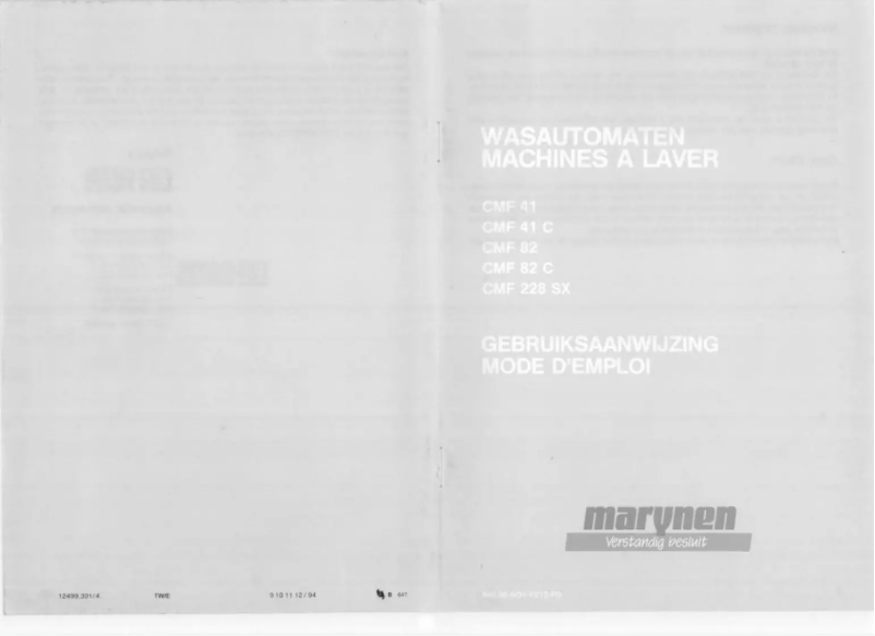 Page n°1 - Manuel utilisateur Marynen CMF 41