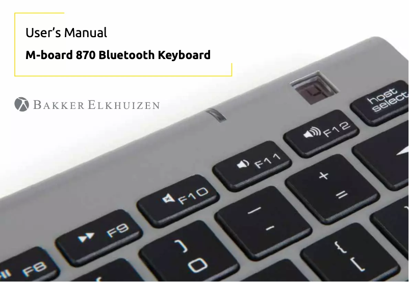Page n°1 - Manuel utilisateur BakkerElkhuizen M-board 870