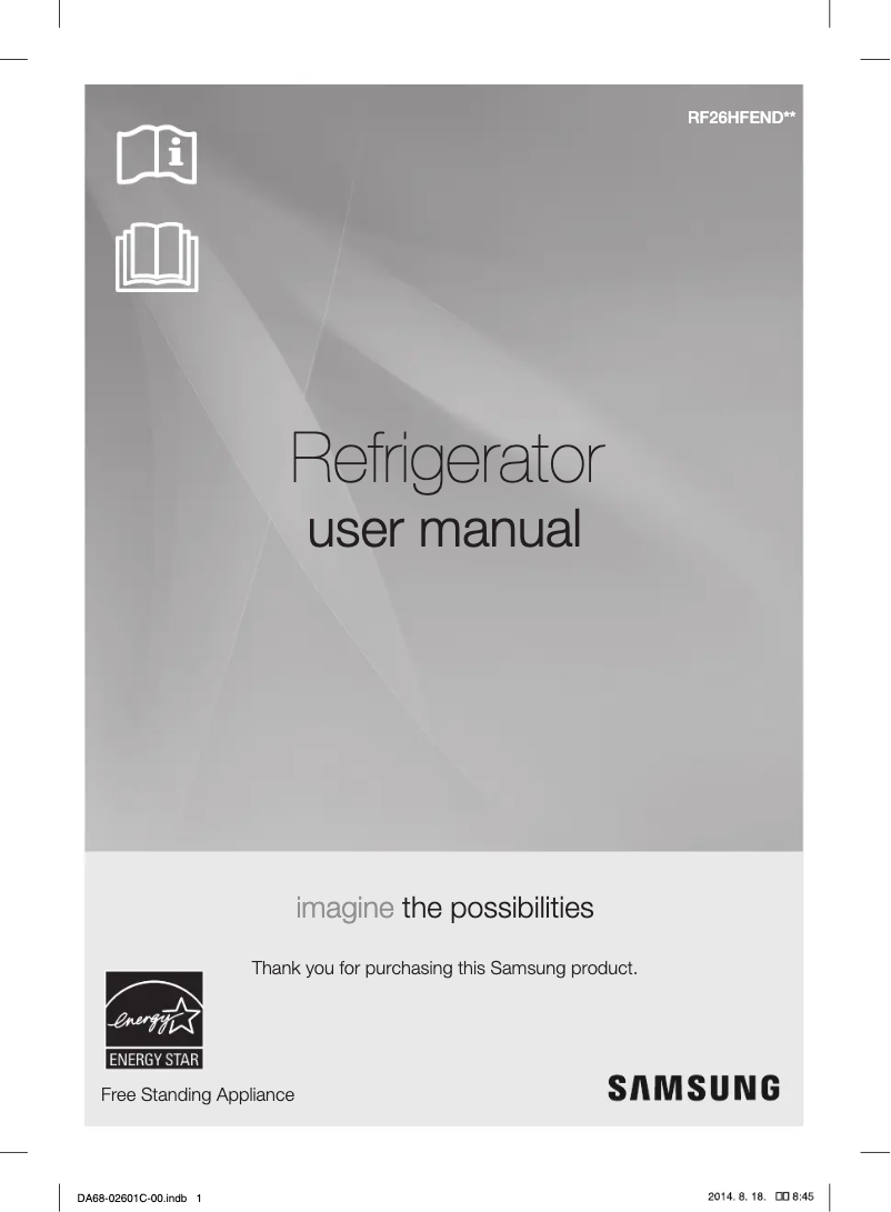 Page n°1 - Manuel utilisateur Samsung RF26HFENDWW