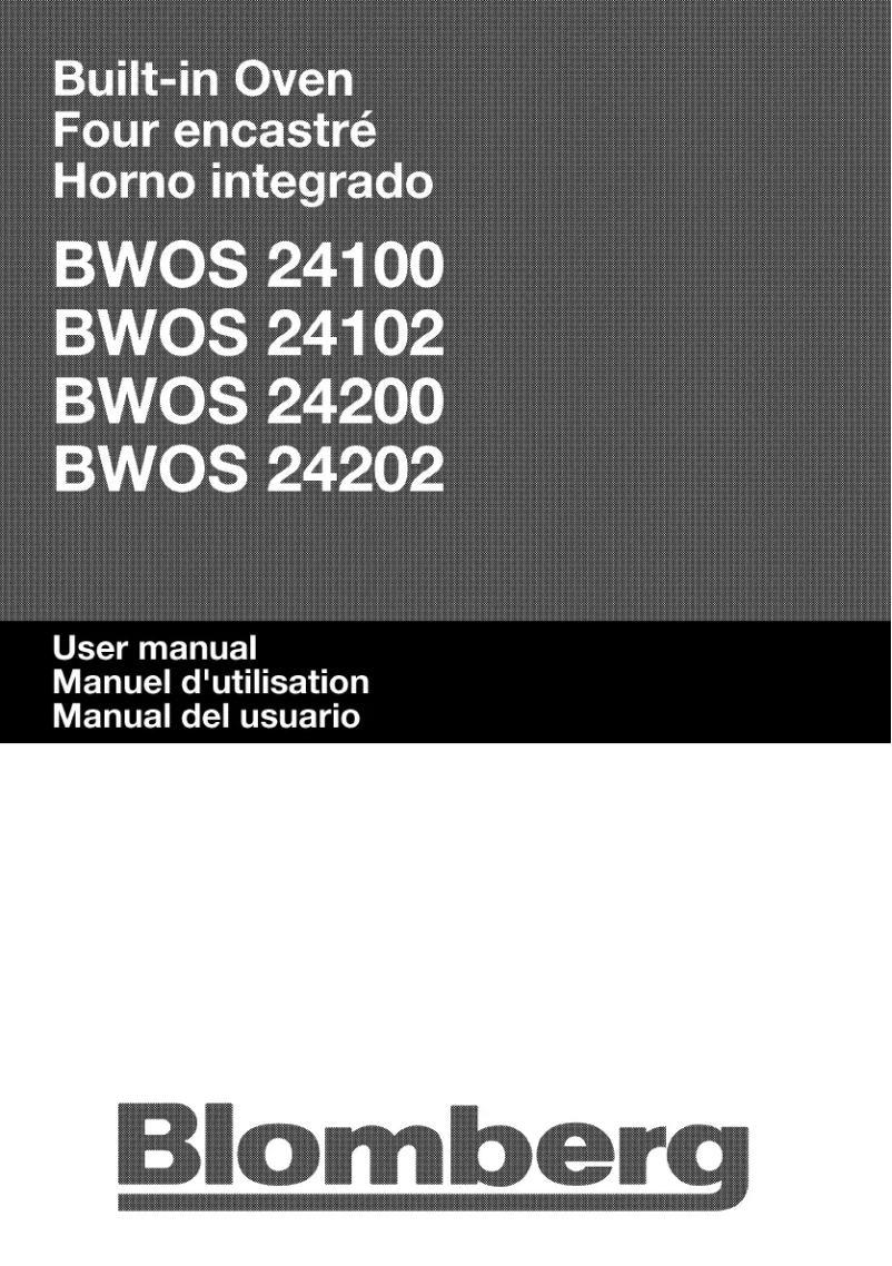 Image de la première page du manuel de l'appareil BWOS 24202