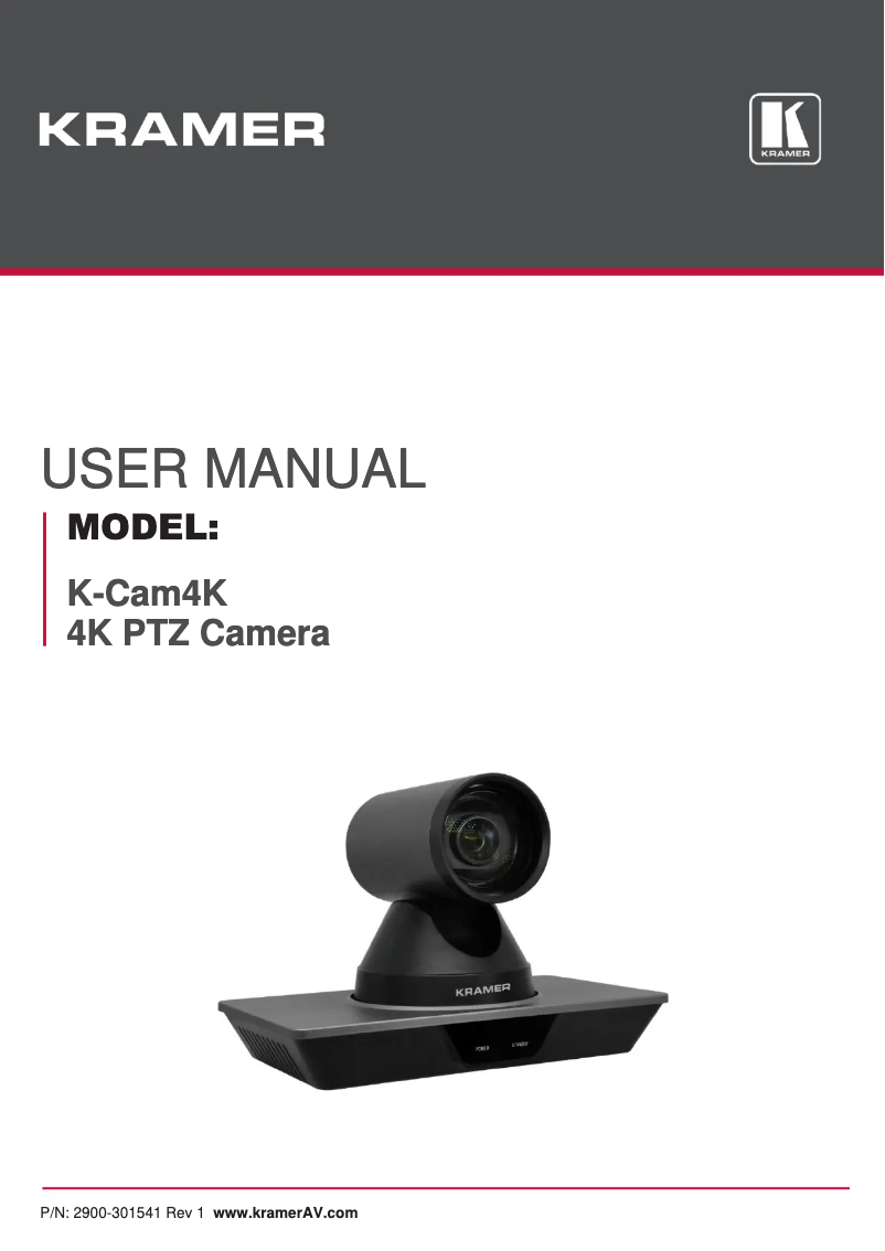Image de la première page du manuel de l'appareil K-Cam4K