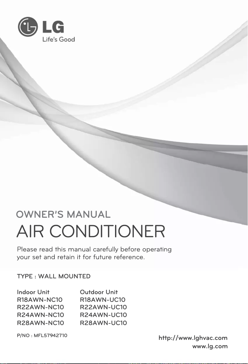 Page 1 de la notice Manuel utilisateur LG R22AWN-NC10