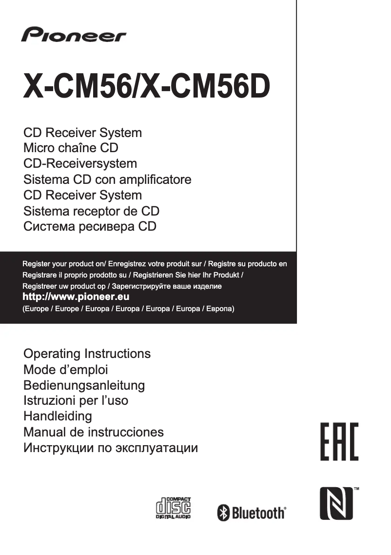 Page n°1 - Manuel utilisateur Pioneer X-CM56D