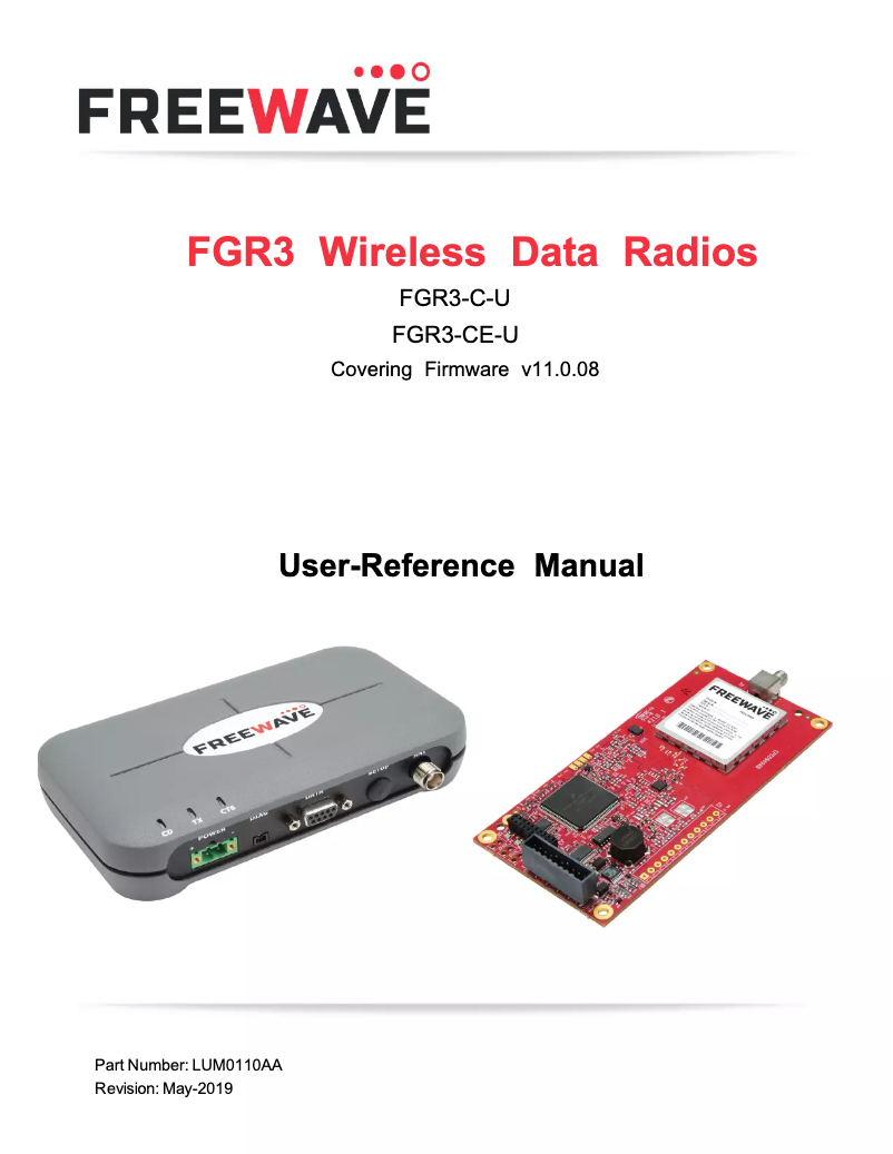 Image de la première page du manuel de l'appareil FGR3-C-U