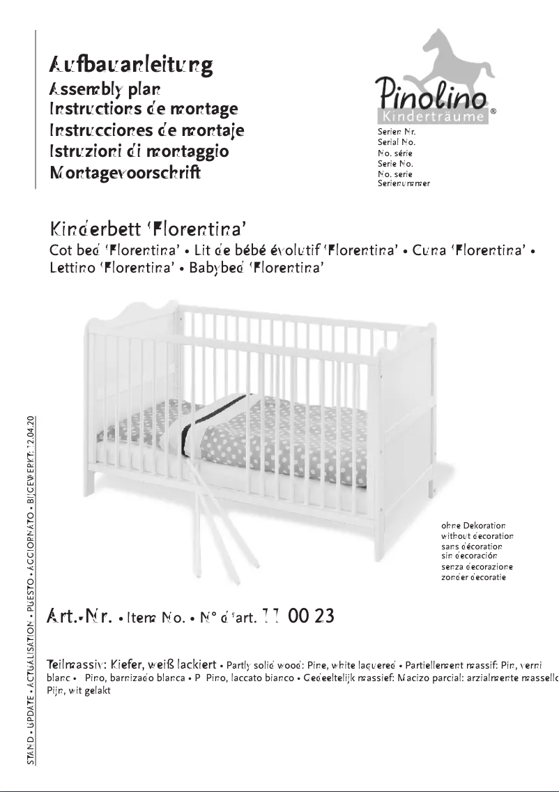 Page n°1 - Manuel utilisateur Pinolino Florentina
