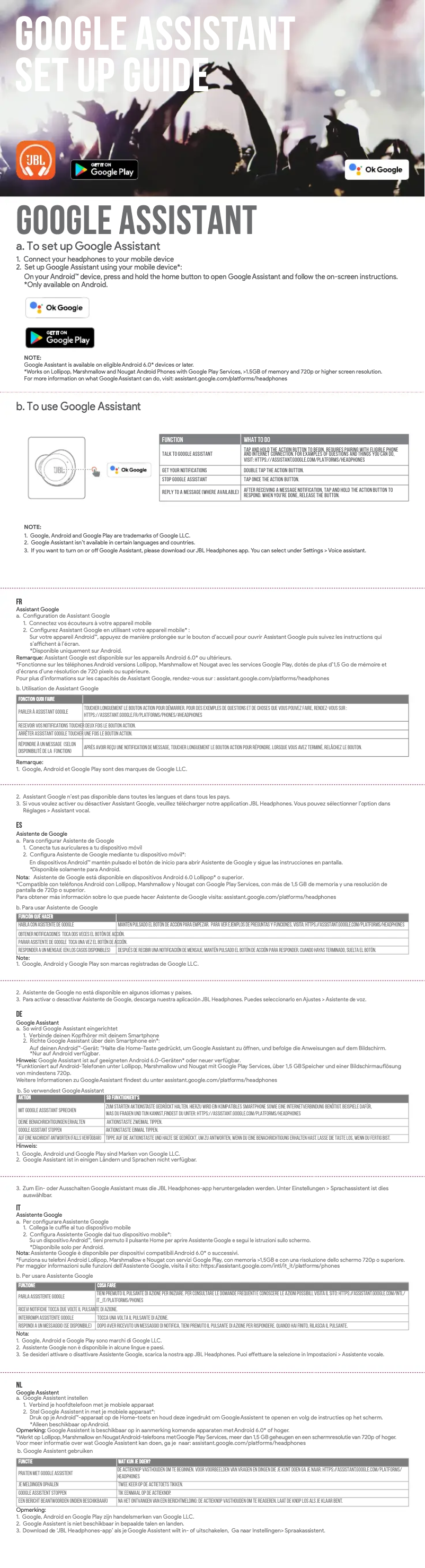 Page n°1 - Guide d'installation JBL Tour Pro+ TWS