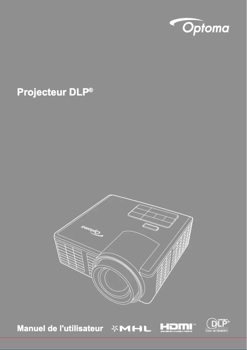 Page n°1 - Manuel utilisateur Optoma ML1050ST