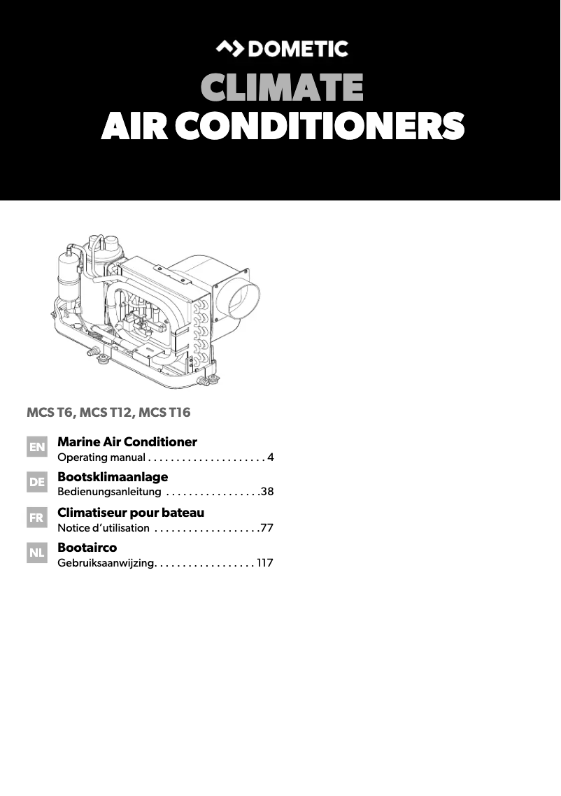 Page 1 de la notice Manuel utilisateur Dometic MCS T6