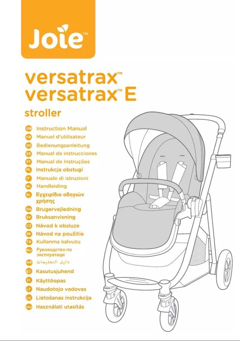 Page 1 de la notice Manuel utilisateur Joie Versatrax E