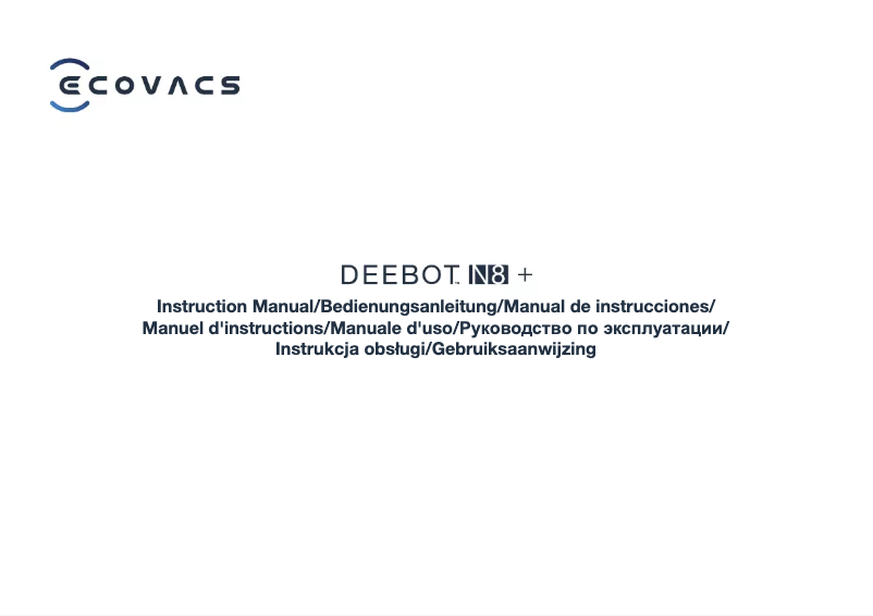 Image de la première page du manuel de l'appareil DEEBOT N8+