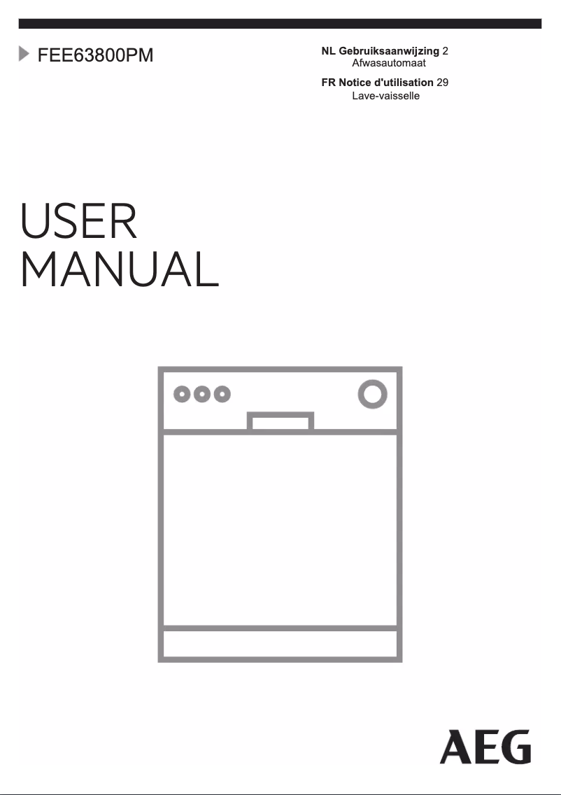 Page n°1 - Manuel utilisateur AEG FEE63800PM