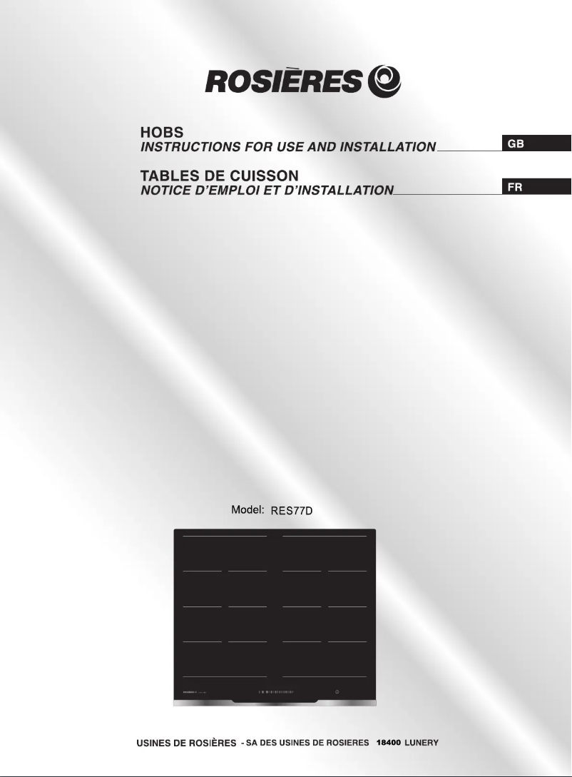 Image de la première page du manuel de l'appareil RES 77D