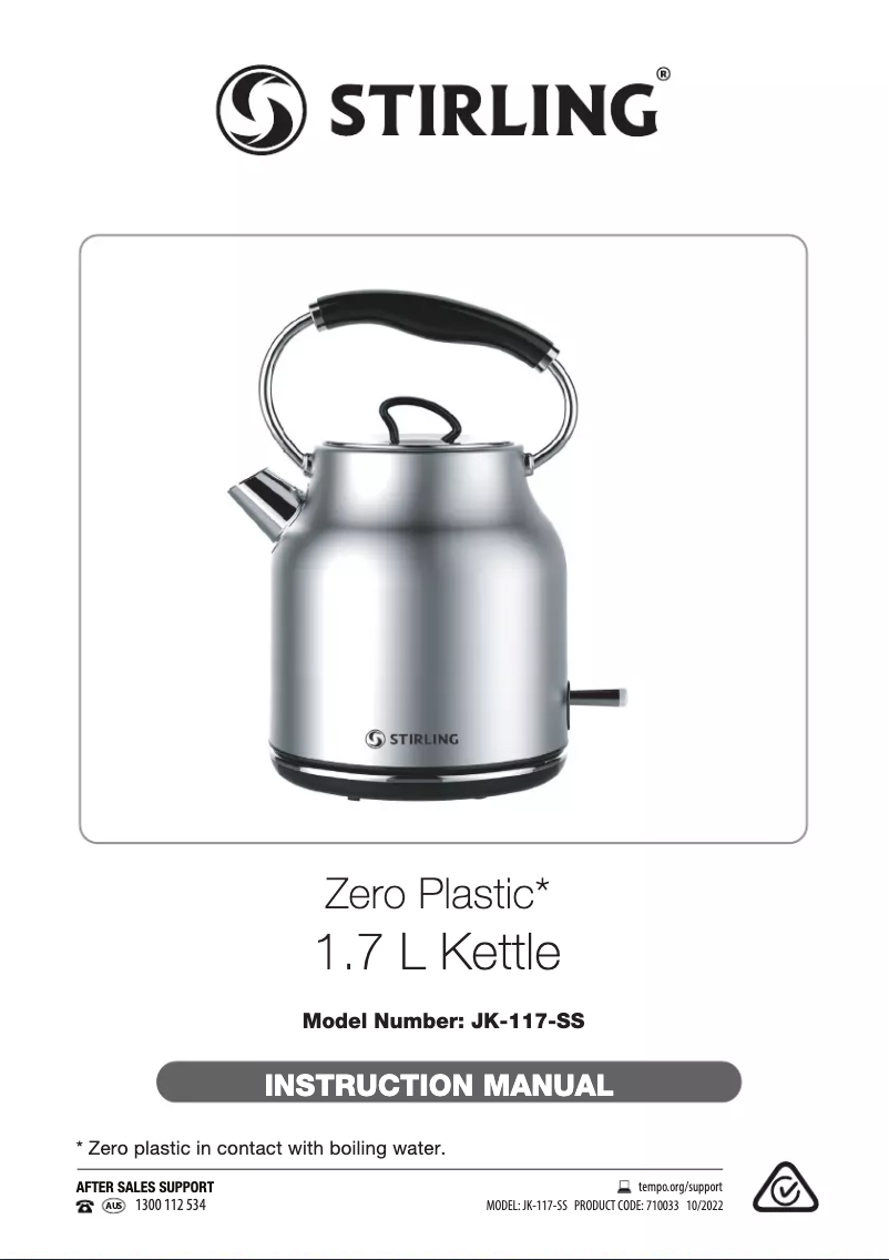 Page n°1 - Manuel utilisateur Stirling JK-117