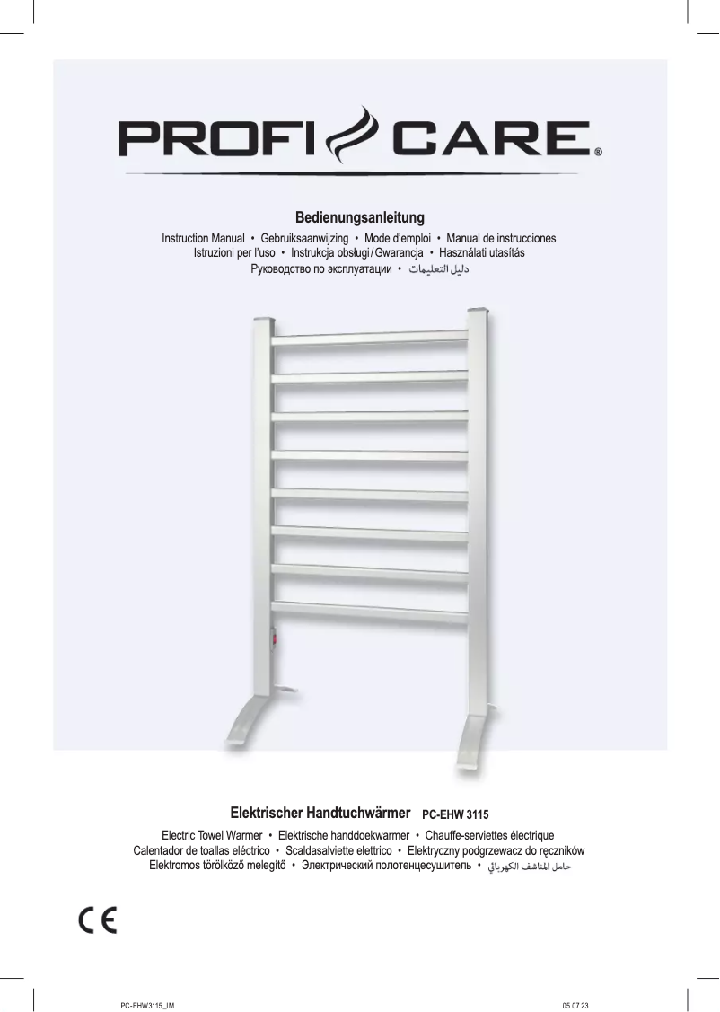 Page n°1 - Manuel utilisateur ProfiCare PC-EHW 3115
