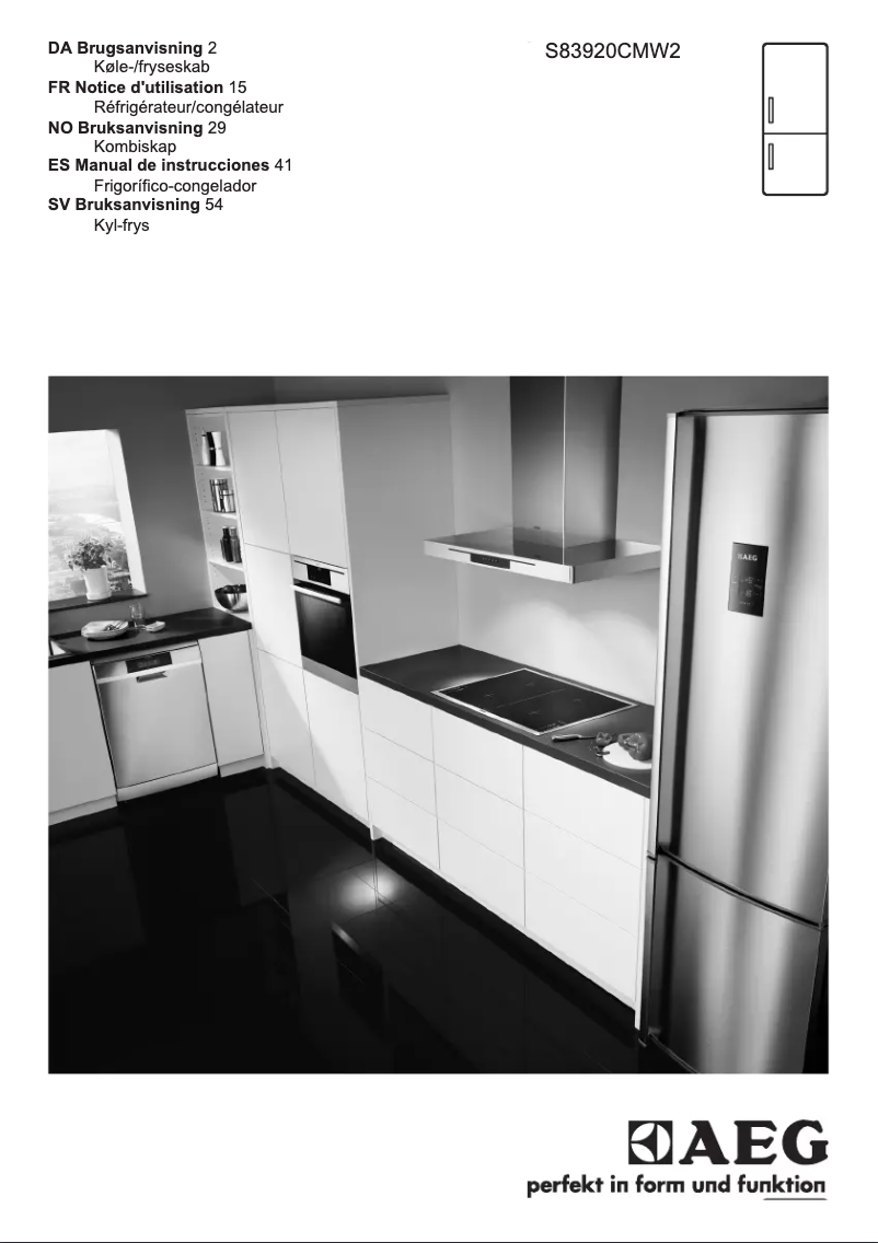 Page 1 de la notice Manuel utilisateur AEG S83920CMW2